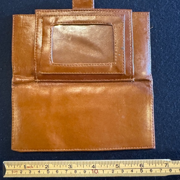 Vintage Blue and Tan Pebblesd Leather Crossbody Bag - Picture 4 of 15